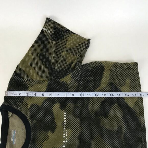 Columbia Park Box Tee Women's Size Medium Cropped Camo Crew Neck Organic Cotton - Picture 7 of 9